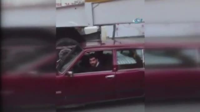 İddiaya girdi, vincin altında geçti