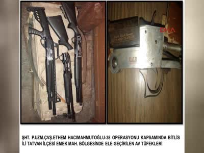 Bitlis Tatvan'da PKK'ya yönelik operasyon
