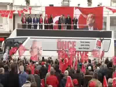 CHP Lideri Kılıçdaroğlu Mumcular Meydanı'nda halka hitap etti