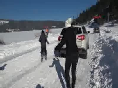 Bolu Abant'ta kar keyfi