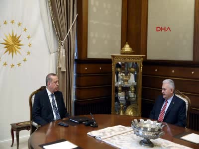 Cumhurbaşkanı Erdoğan, Başbakan Yıldırım'ı kabul etti