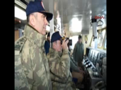 Komutanlar Kardak kayalıklarını dolaştı