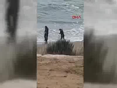 Haberi alan herkes sahile koştu!