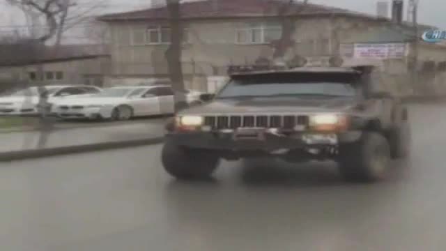Trafik magandası kameraya yansıdı