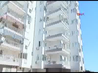 5'inci kattan aşağıya atlayan kadın şaşkına çevirdi