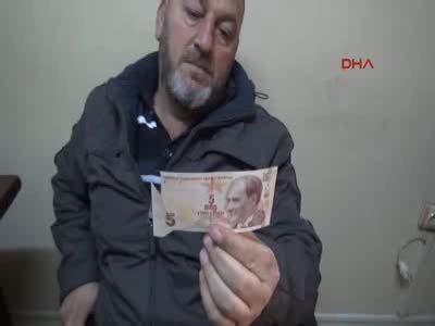Kesim hatalı 5 lirayı dört yıldır saklıyor