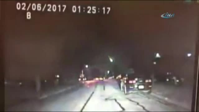Meteorun düşme anı kamerada