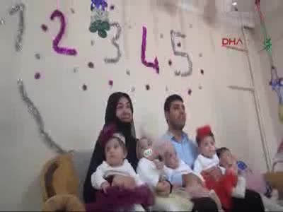 Bursalı beşizler 1 yaşına bastı