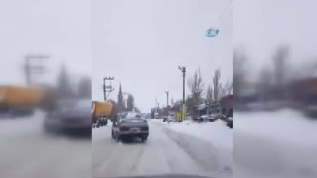 Trafik canavarı bu kez Erzurum'daydı