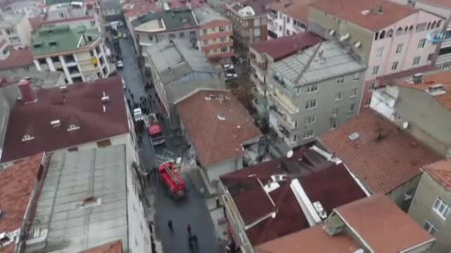 Patlamanın yaşandığı pastane havadan görüntülendi