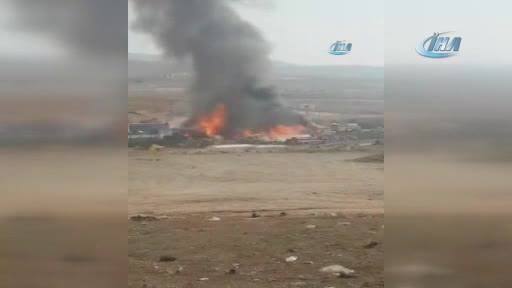 Palet fabrikasındaki yangın korkuttu
