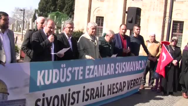 İsrail'in "ezan yasağı" yasa tasarısına Bursa'dan tepki