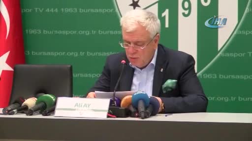 Başkan Ali Ay: "Bu olay Bursaspor tarihine kara leke olarak girmiştir"