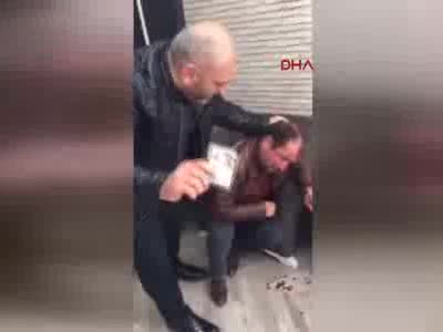 Eski polisi sokak ortasında bu hale getirdiler