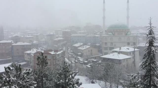 Bursa'nın Büyükorhan ilçesi beyaza büründü!