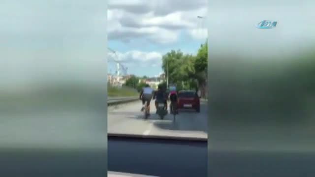 Bursa'da tehlikeli yolculuk! Yürekler ağza geldi