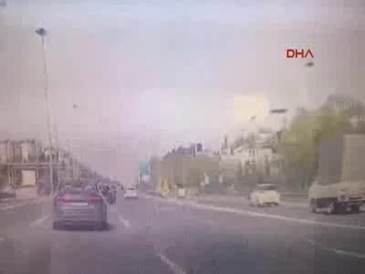 FSM çıkışında feci kaza kamerada