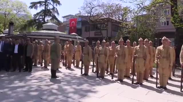 Veysi Kaynak Bursa'da temsili Çanakkale uğurlama törenine katıldı