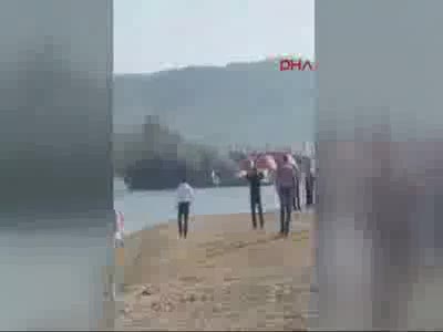 LPG yüklü tanker alev alev!