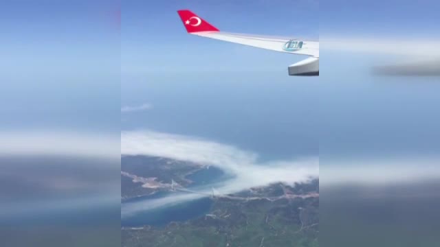 Cumhurbaşkanı Erdoğan'ın uçağından Yavuz Sultan Selim Köprüsü