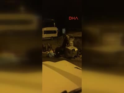 Bursa'da ayılar ormandan çıkıp çöp konteynerlerınde yiyecek aradı