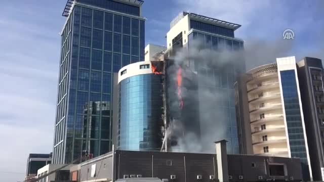 Bursa'da otel inşaatında yangın! - 2
