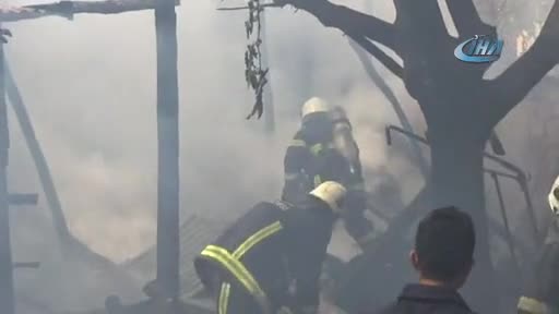 Bursa'da Suriyeli mültecilerin kaldığı evde korkutan yangın