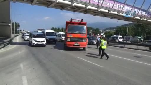 Bursa'da o kamyonlara ceza yağdı