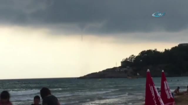 Alanya'da çıkan hortum korkuttu