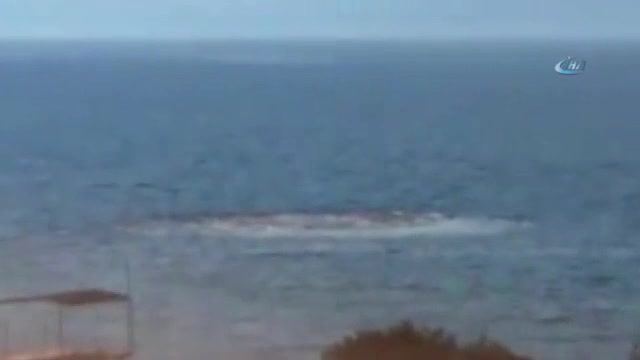 Çanakkale'de denizde korkutan manzara