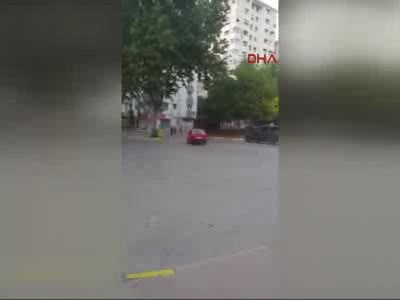 Hastane önünde drift yapan kişi gözaltında!