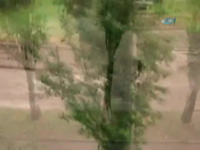 Karşıya geçmek isterken sele kapıldı