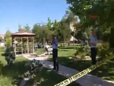 Çocuğunu parka götürdü, öldürüldü