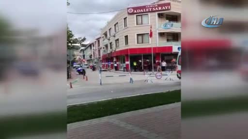Bursa Gemlik Adliyesi'ndeki dehşet kamerada