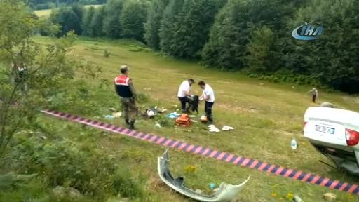 Bursa plakalı araç yayla yolunda kaza yaptı! 1 ölü, 6 yaralı