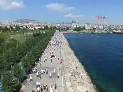 Adalet Mitingi 15.30 itibariyle havadan böyle görüntülendi