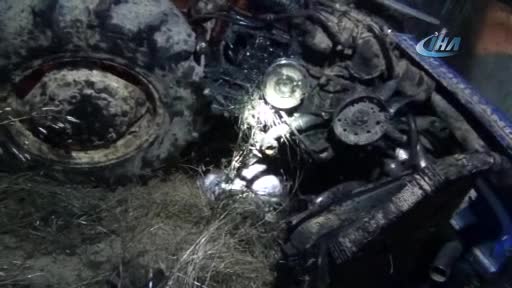 Bursa'da parçalanan traktörden sağ kurtuldu