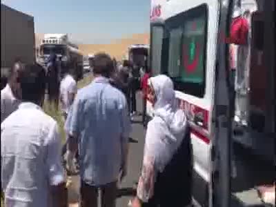 Yolcu otobüsünde yangın: Yaralılar var