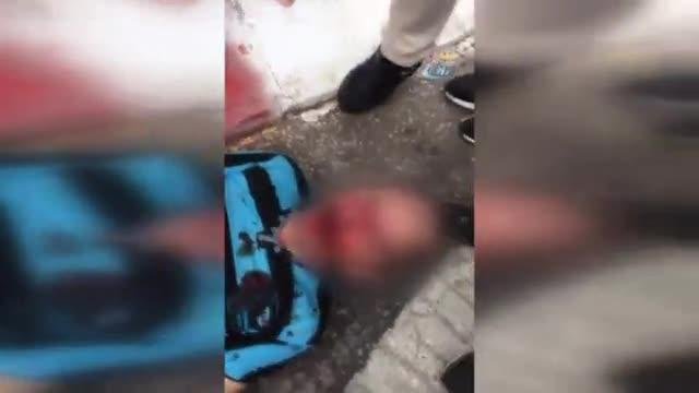 Küçük kızı kaçırdığı iddia edilen şahsa linç girişimi kamerada