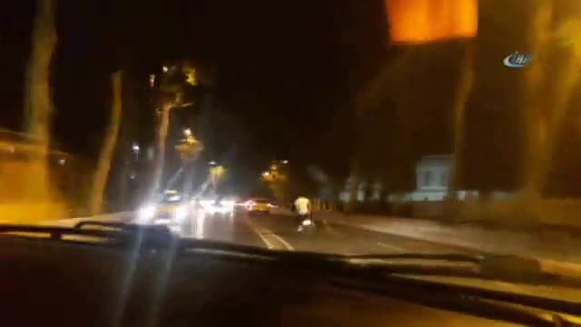 İstanbul trafiğinde tehlikeli anlar kamerada