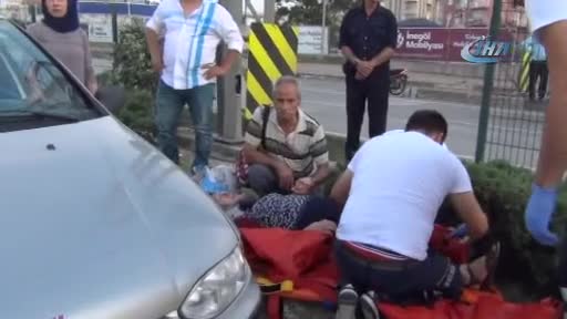Bursa'da korkutan kaza! Bir an olsun elini bırakmadı