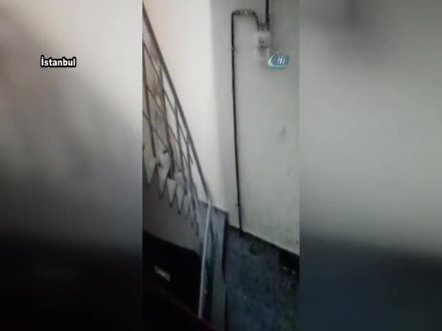 Apartmana dadanan ayakkabı hırsızı kameraya yakalandı