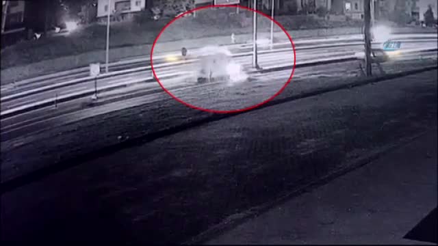 Otomobilin takla attığı kaza kamerada