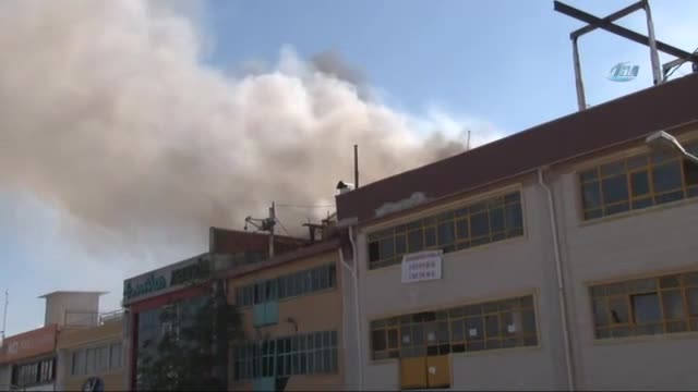 Ankara'da iş yerinde korkutan yangın