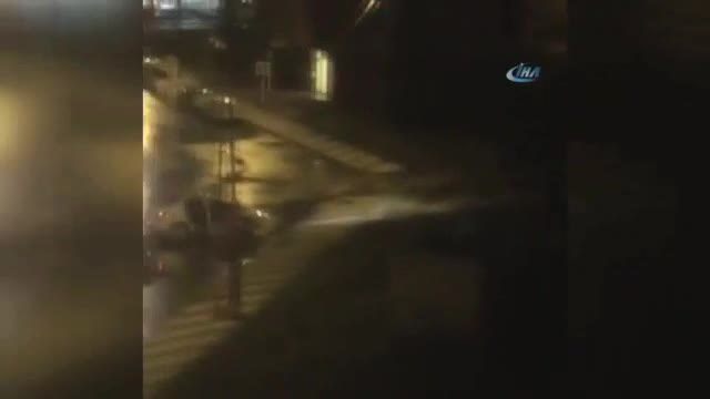 Nefes kesen hırsız polis kovalamacası kamerada