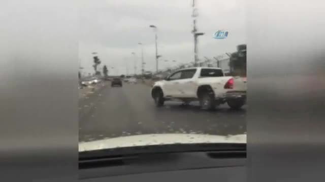 Trafik magandası kamerada