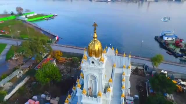 "Demir Kilise"nin son durumu havadan görüntülendi