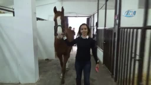 Bursa'da üniversiteli kızlar, ojeli ellerle atlara nal çakıyor