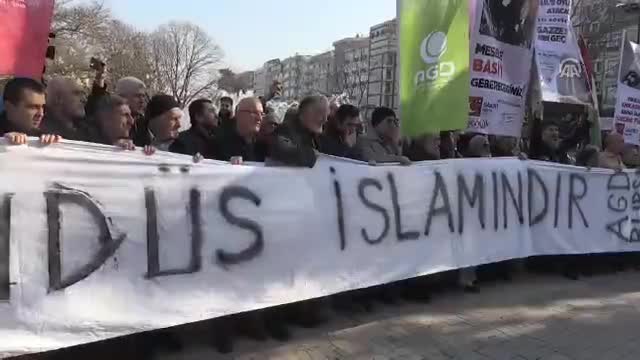 Bursa'da ABD'nin Kudüs'ü İsrail'in başkent olarak tanımasına tepki