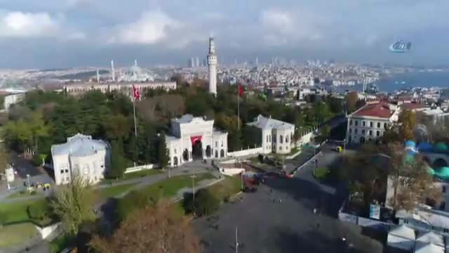 Beyazıt Meydanındaki çalışma havadan görüntülendi